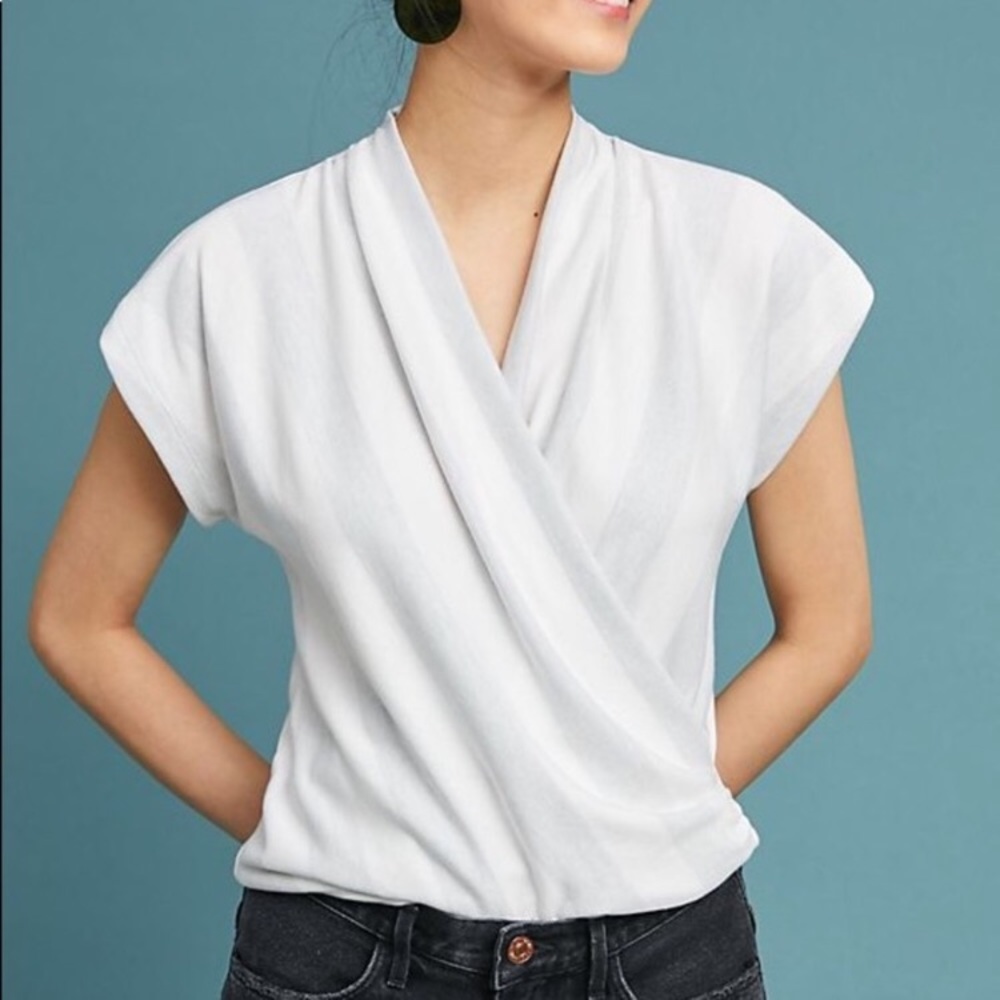 Anthropologie Maeve wrap crop top